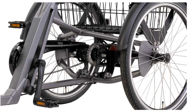 Elektro Dreirad Tamo AP mit Rahmenfederung, 7 Gang mit Freilauf